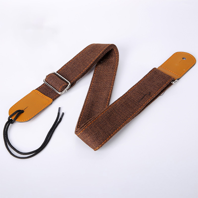Musical Instruments Easy - Verstellbarer Gitarren-/Ukulelengurt aus weichem Baumwollleder für