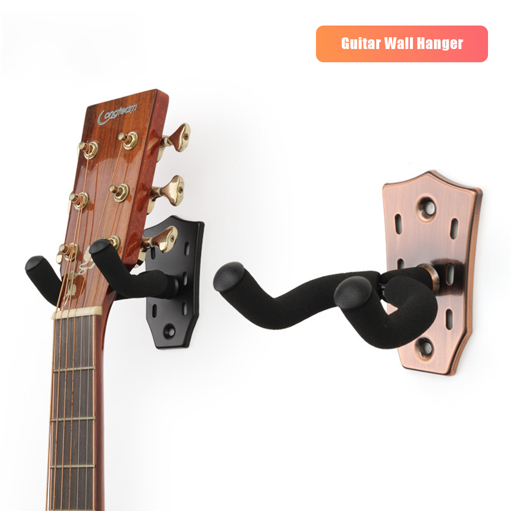 Musical Instruments Easy - Gitarren-Ukulele-Haken, Metall-Akustikgitarren-Hakenständer, rutschfeste Halterung, Wandmontage, geeignet