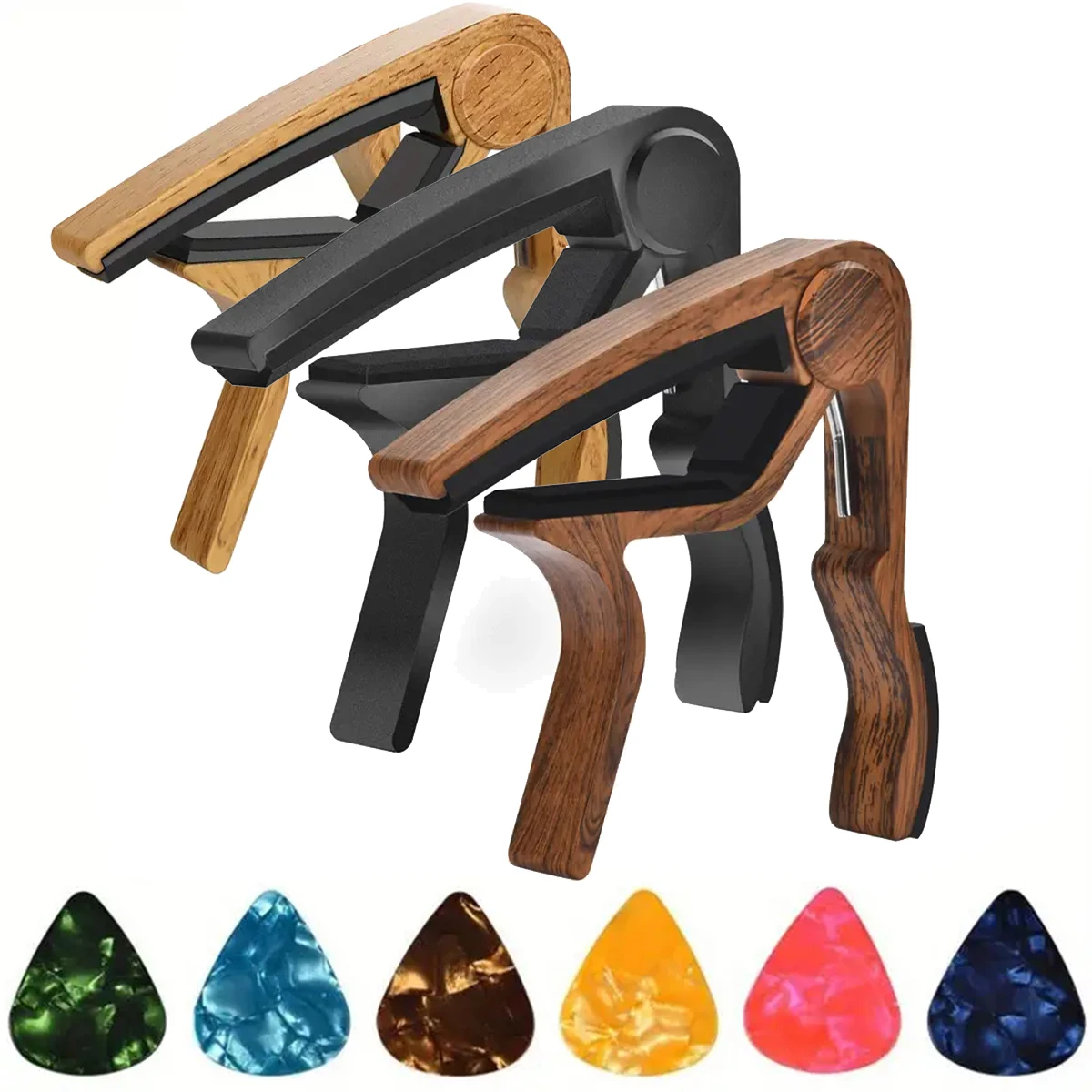 Musical Instruments Easy - Hochwertiger Gitarren-Kapodaster aus Zinklegierung mit 5