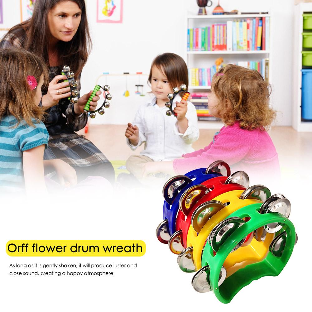 Musical Instruments Game - 4 Stück Tamburin Jingles Rassel Glocke