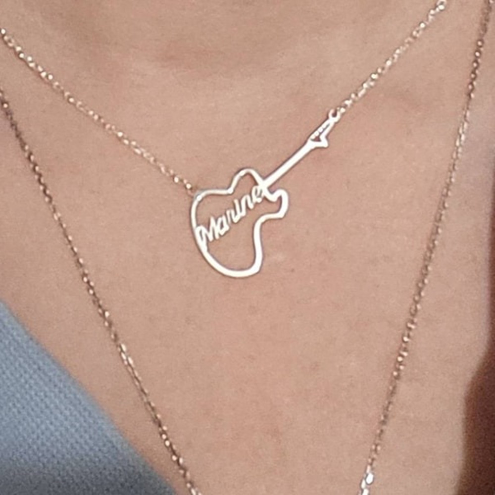 Personalisierte Gitarrensymbol – Musical Instrument And Names Bewertung und Preis