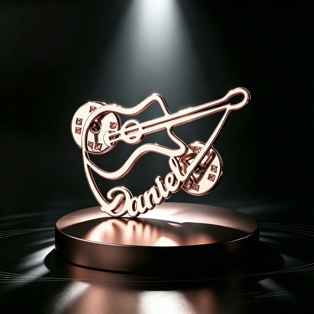 Personalisierte Geigen-Brosche – Musical Instrument And Names Bewertung und Preis